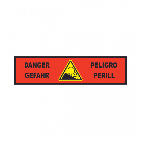Banderole horizontale 2000X500 "DANGER" Avalanche FR-DE-ES-CA  # MONTEE BANH024-M